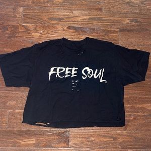 Free Soul crop tee women’s size medium